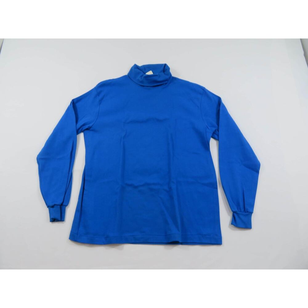 High Sierra Turtleneck Shirt, Cerulean Blue Long Sleeve Sz L 1990s NWT New